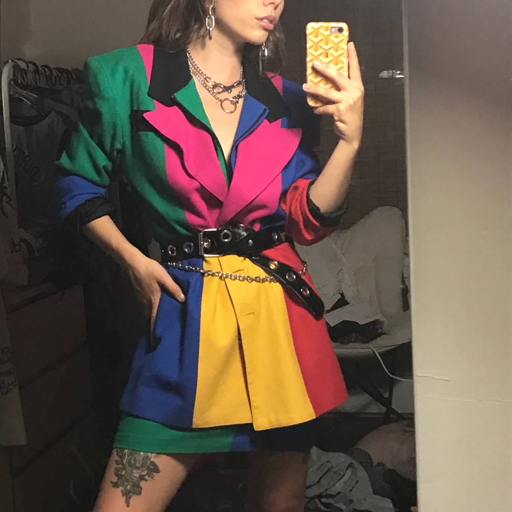 Vintage Cache multicolor suit dress